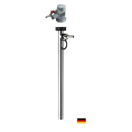 Flux Drum Pump, Stainless Steel, 39" Long, Air Operated Motor, 470W Power.  For food service.  3A certified. 24-ZORO0210
